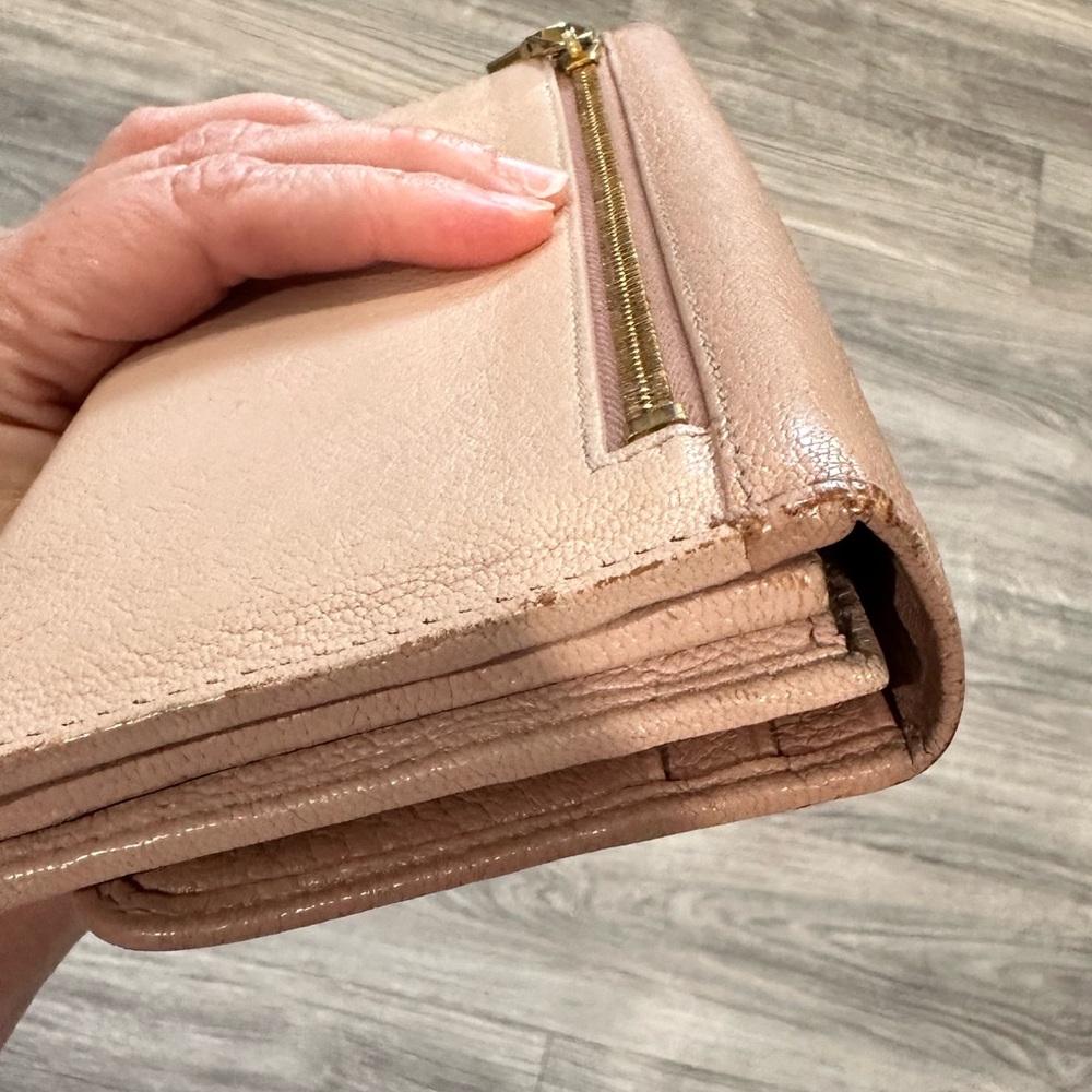 Small Call Outs Miu Miu Continental Bow Wallet Pi… - image 6